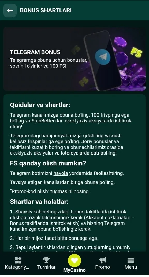 SpinBetter bepul aylanishlari — slotdagi bepul vrashchenielar
